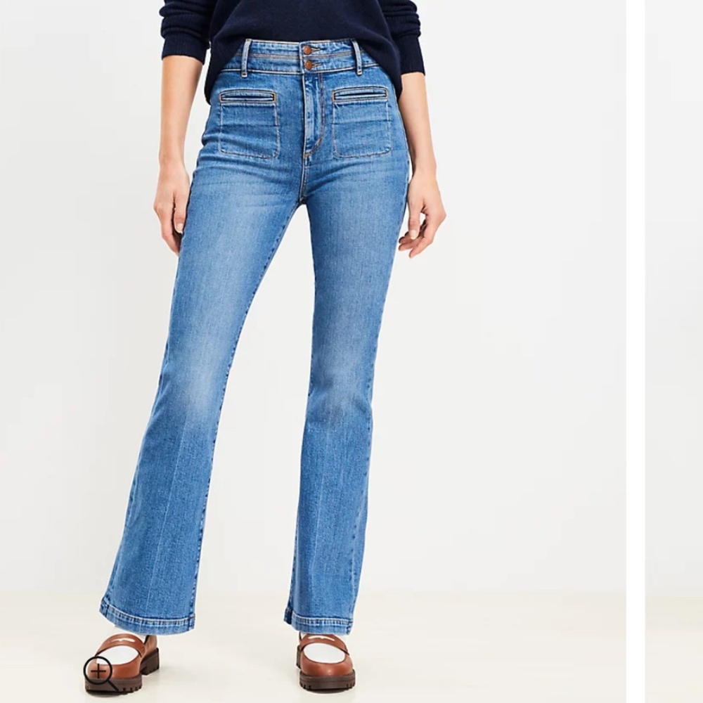 NWT Loft Petite High Rise Slim Flare Jeans 6P
